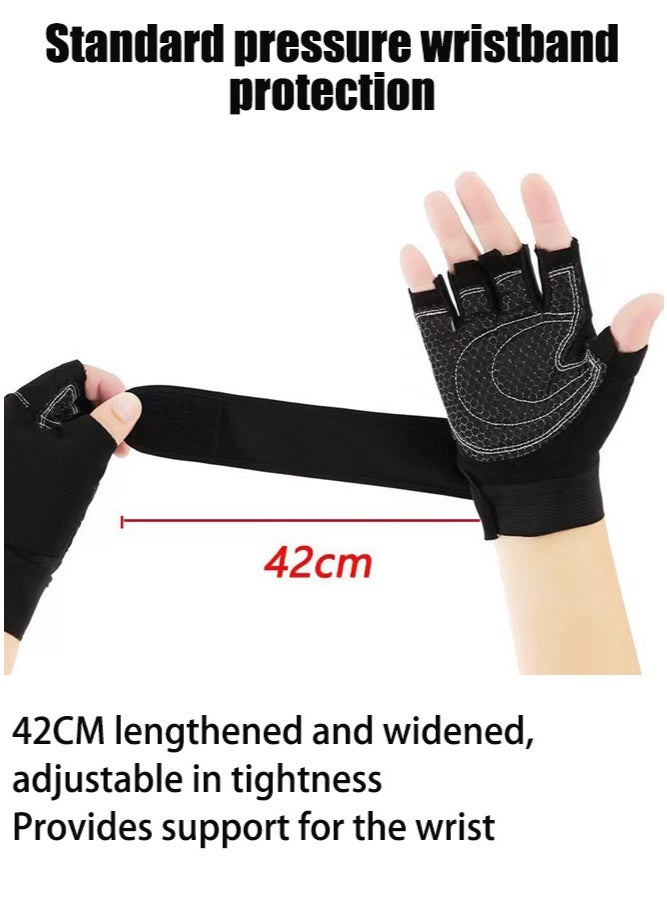 Men’s Sports Gloves – Breathable, Non-Slip, Adjustable Fitness & Gym Gloves for Training, Weightlifting, Outdoor Activities - Image 3